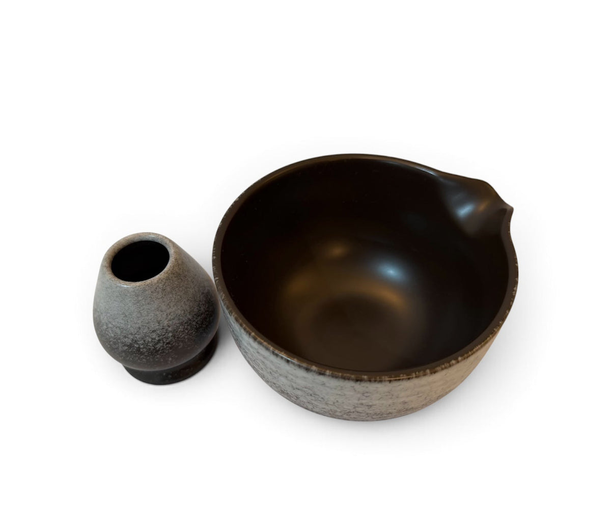 Porcelain Matcha Bowl & Whisk Holder Set