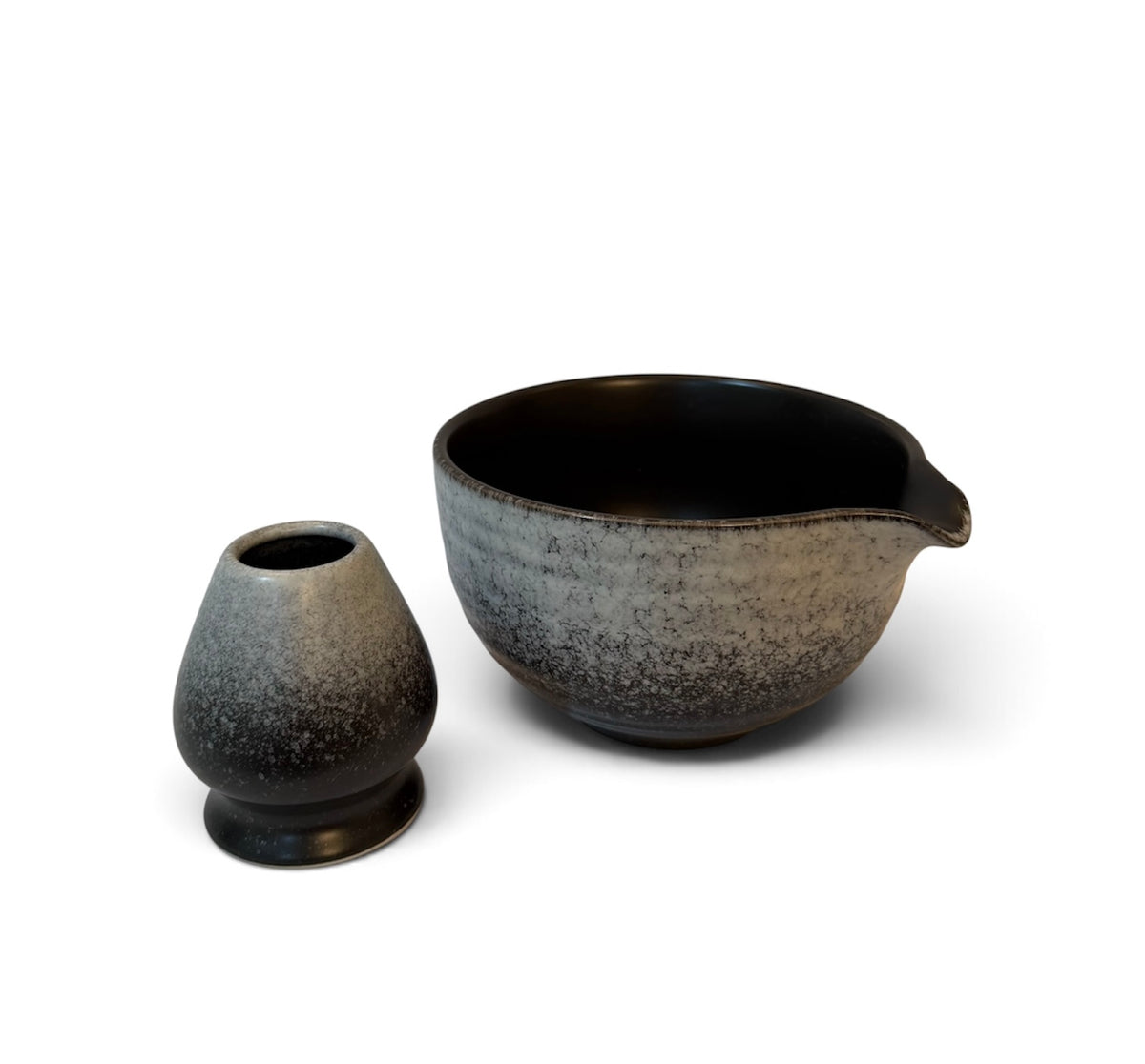 Porcelain Matcha Bowl & Whisk Holder Set