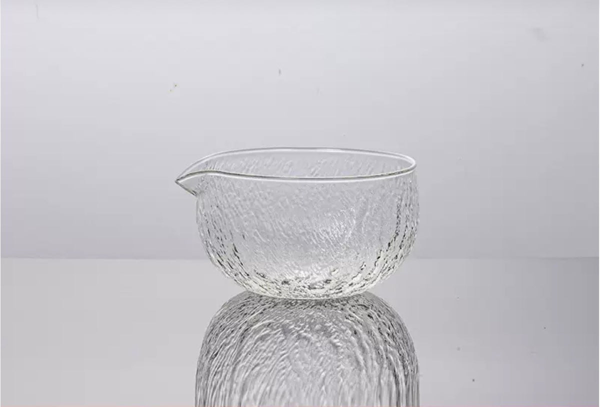 Textured Glass Matcha Bowl